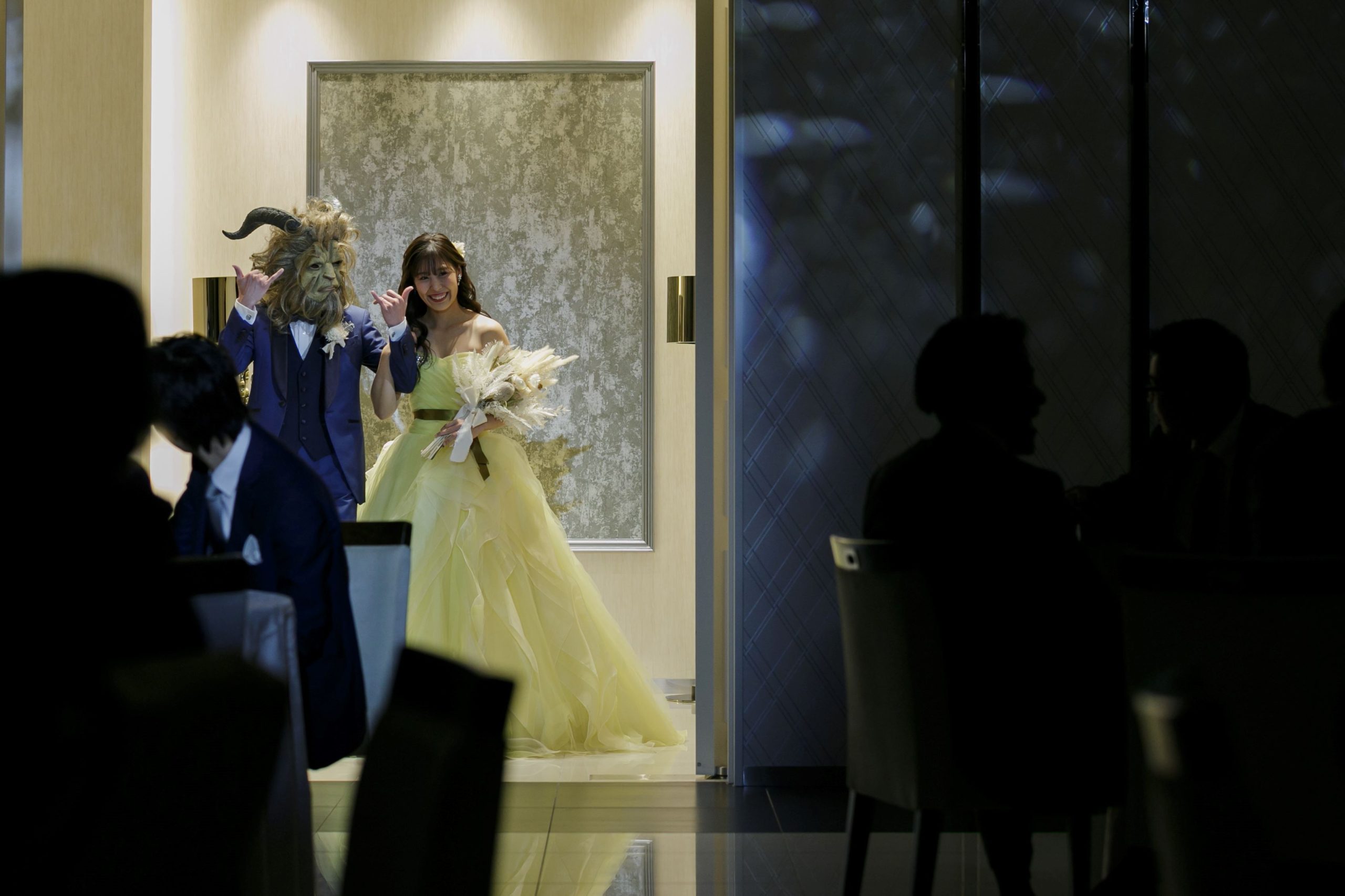 おふたりがこだわった美女と野獣をモチーフにしたお色直し入場