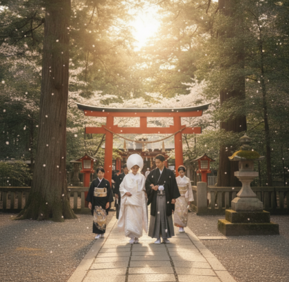 神社で結婚式に遭遇すると良いことある？ アイキャッチ